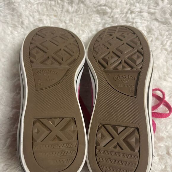 Converse CT All Star Hi Top Tri -Zip hot pink & black sparkly sneakers SZ 7.5 - Picture 10 of 12